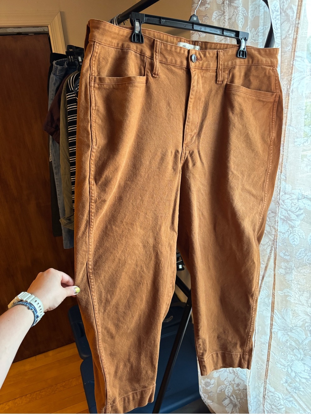 EUC Madewell Slim Emmett Tapered Pants in Warm Coffee Brown | Women’s Plus 16W
